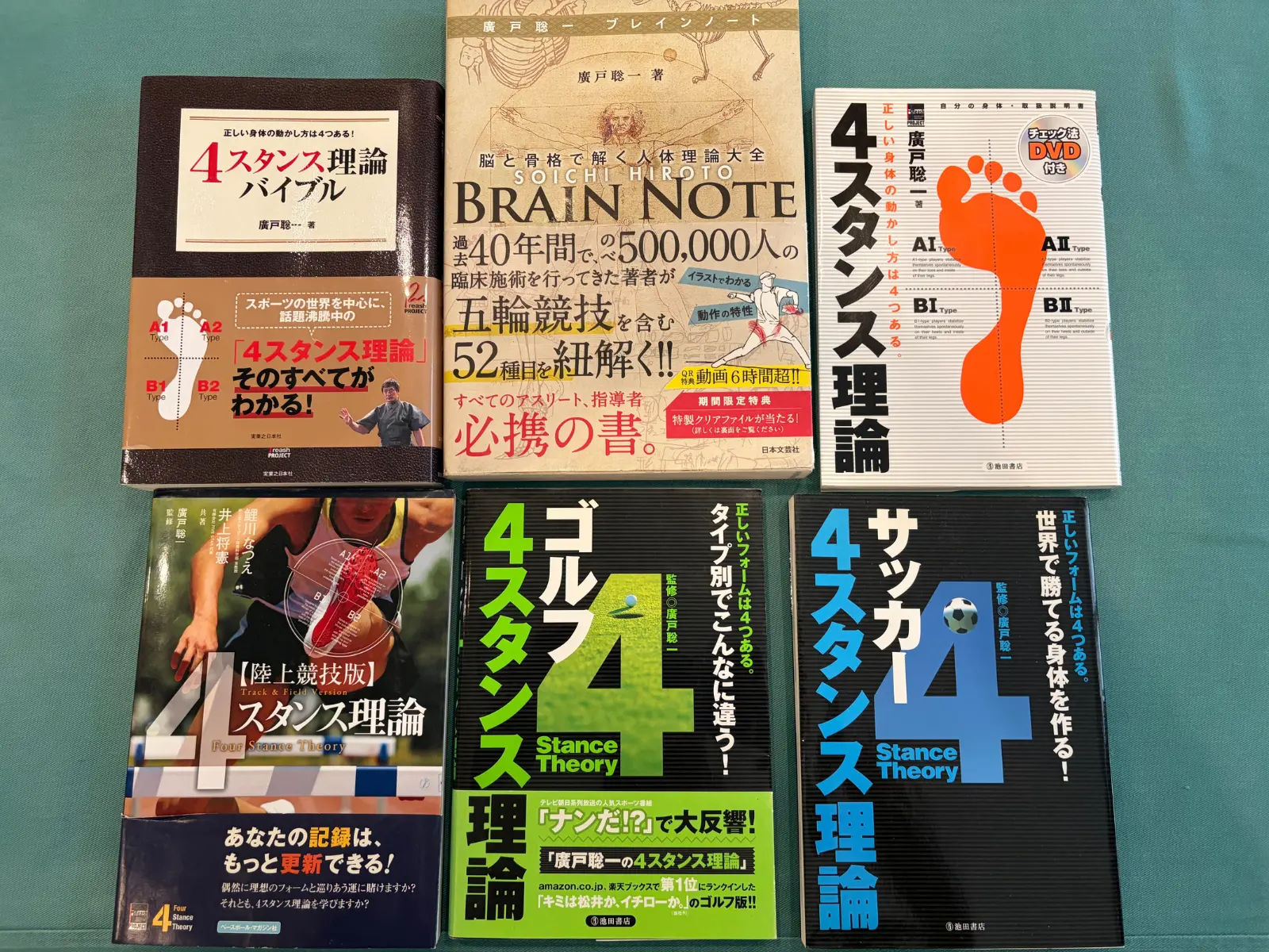 廣戸聡一先生の著作。当院に所蔵している4スタンス理論関連書籍の一部